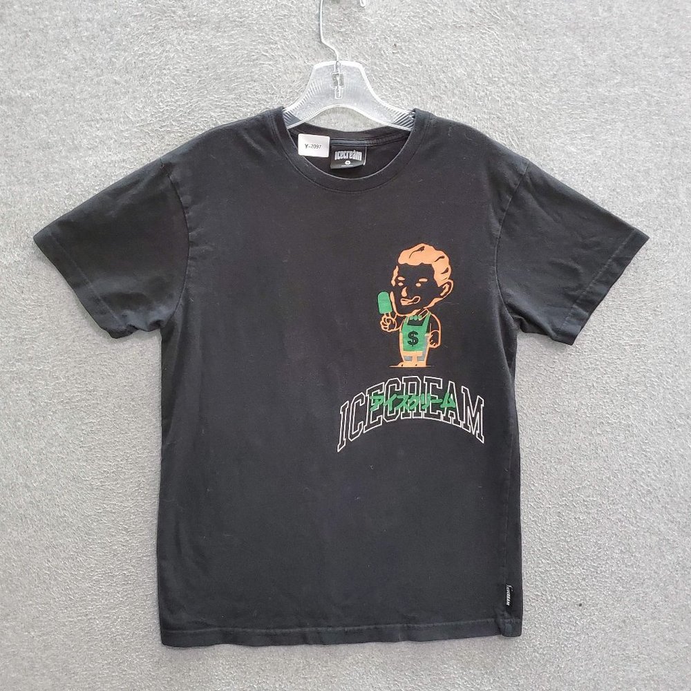 Ice Cream Men T-Shirt Medium Black Bobble‎ SS Graphic